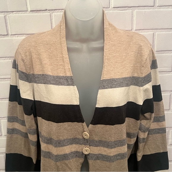 CYRUS women long striped cardigan /size L - Picture 5 of 7